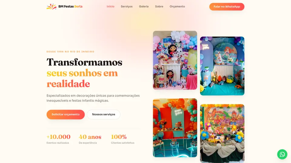 BM Festas Berta · Site